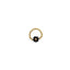 Bague élastique Flower onyx noir LE MONDE EST STONE