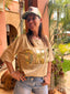 Tee shirt Alan à sequins dorés ONE TEE