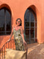 Robe longue Sophia azteque kaki LARAETHNICS