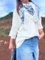 Echarpe bandana bleu "coup de coeur Bohosita"
