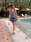 Jupe Asana bleu LARAETHNICS