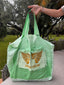 Cabas en lin vert VIRGINIE DARLING