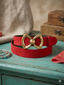 Ceinture en suédine rouge 40MM YOLETE