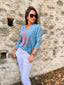 Tee shirt Davos bleu BANDITAS FROM MARSEILLE