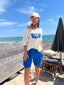Short en lin bleu Emy "coup de coeur Bohosita"