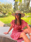 Robe courte Fabiola mexico paprika LARAETHNICS