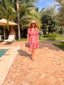 Robe courte Fabiola mexico paprika LARAETHNICS