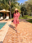 Robe courte Fabiola mexico paprika LARAETHNICS