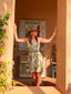 Robe courte Gloria kaki LARAETHNICS