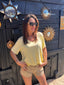 Tee shirt Iconic jaune "coup de coeur Bohosita"