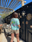 Tee shirt Iconic turquoise "coup de coeur Bohosita"