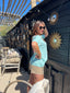 Tee shirt Iconic turquoise "coup de coeur Bohosita"