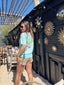 Tee shirt Iconic turquoise "coup de coeur Bohosita"