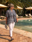 Chemise Kalista bleu LARAETHNICS