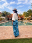 Pantalon Laguna turquoise LARAETHNICS
