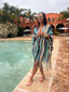 Kimono de plage Maitai bleu LARAETHNICS