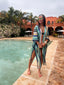 Kimono de plage Maitai bleu LARAETHNICS