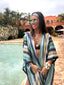 Kimono de plage Maitai bleu LARAETHNICS