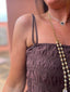 Crop top Nina marron LARAETHNICS