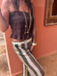 Crop top Nina marron LARAETHNICS