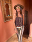 Crop top Nina marron LARAETHNICS