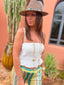 Crop top Nina blanc LARAETHNICS