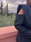 Veste de blazer noire Olga LARAETHNICS