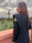 Veste de blazer noire Olga LARAETHNICS