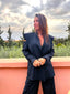 Veste de blazer noire Olga LARAETHNICS