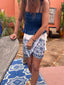 Jupe portefeuille Pimenta bleu LARAETHNICS