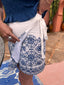 Jupe portefeuille Pimenta bleu LARAETHNICS