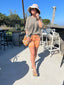 Short Relax jogg orange RED BUTTON