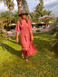 Robe longue Seraphine mexico paprika laraethnics