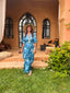 Robe longue Seraphine bleu LARAETHNICS