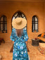 Robe longue Seraphine bleu LARAETHNICS
