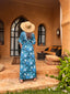 Robe longue Seraphine bleu LARAETHNICS