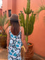 Robe longue Sophia azteque blanc LARAETHNICS