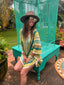 Poncho de plage Spritz vert LARAETHNICS