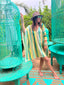Poncho de plage Spritz vert LARAETHNICS