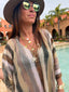 Poncho de plage Spritz choco LARAETHNICS