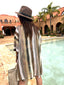 Poncho de plage Spritz choco LARAETHNICS