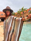 Poncho de plage Spritz choco LARAETHNICS