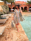 Poncho de plage Spritz choco LARAETHNICS