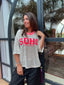 Tee shirt a sequins argenté "coup de coeur Bohosita"