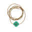 Flower jade vert sautoir élastique LE MONDE EST STONE