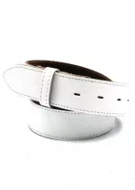 Bohosita : ceinture cuir bohème Cashmere Yolète unie blanc