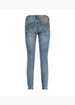 Bohosita : jeans chic Sissy Red Button denim bleu