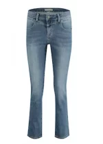 Bohosita : jeans coupe droite Stella Red Button denim bleu