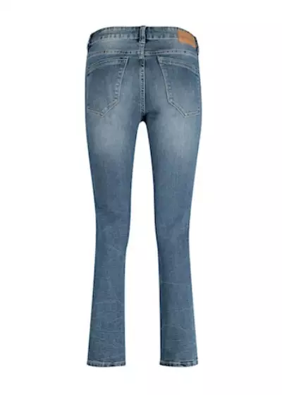Bohosita : jeans coupe tendance Stella Red Button denim bleu