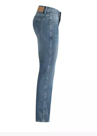 Bohosita : jeans coupe chic Stella Red Button denim bleu